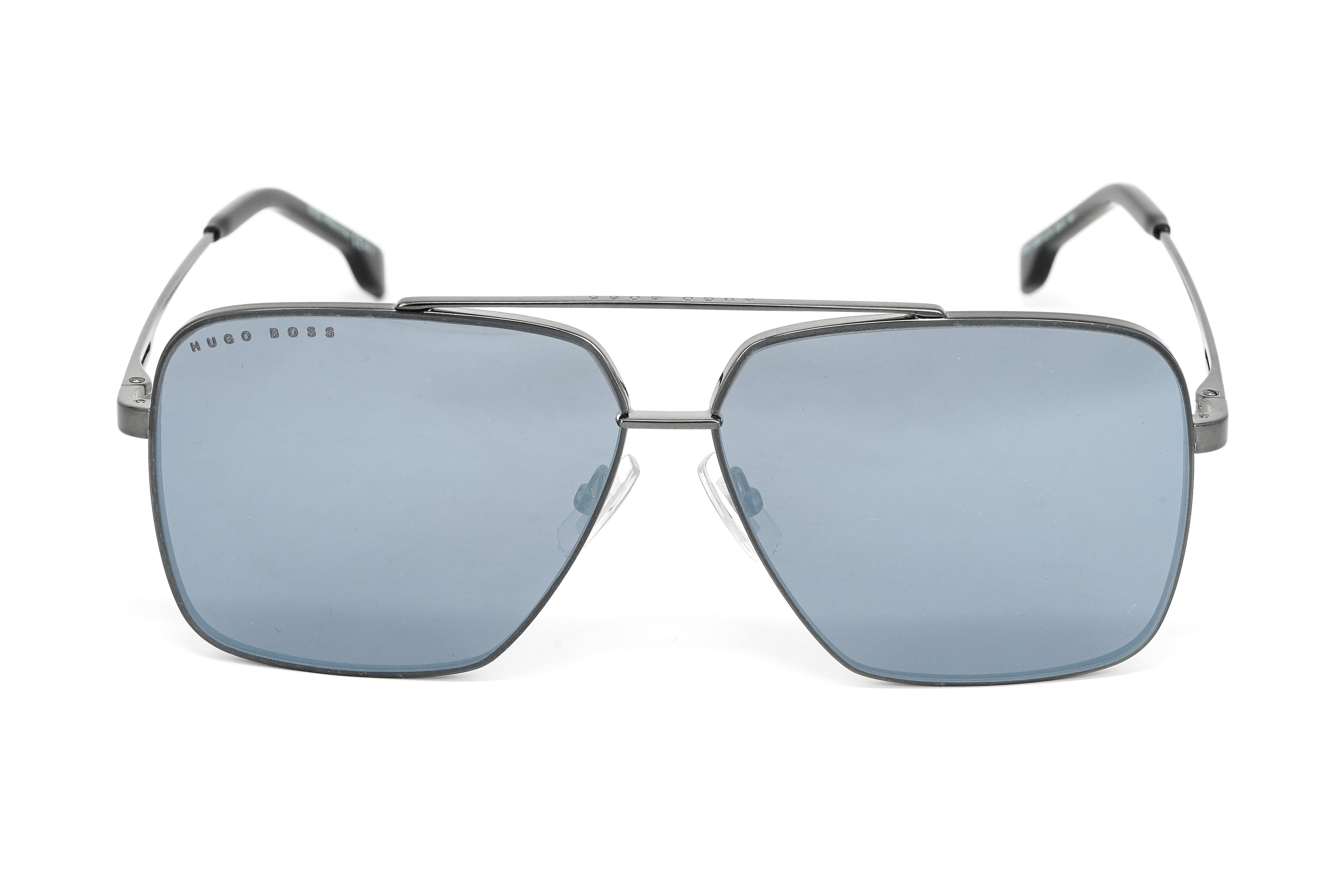 Boss by BOSS Men's Sunglasses Square Browline Grey