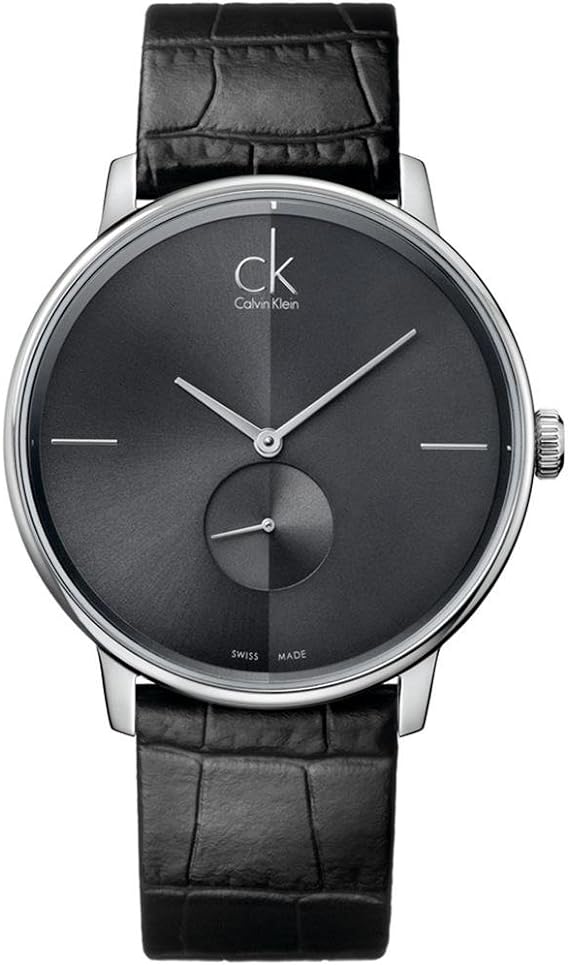 Calvin Klein Watch Accent Dress Watch Black Silver