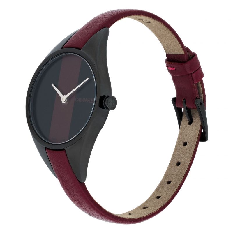 Calvin Klein Ladies Rebel Watch Black Red