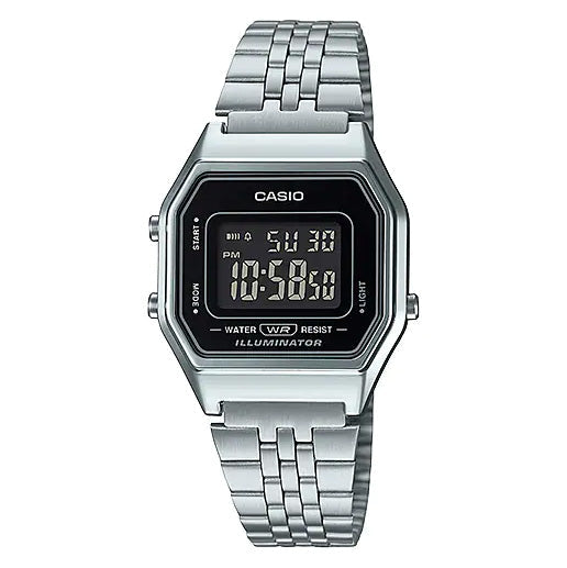 Casio Ladies Watch Digital Vintage Classic Jubilee Black