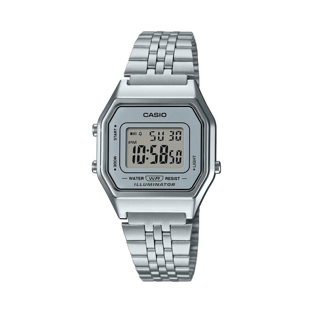 Casio Ladies Watch Digital Vintage Classic Grey Silver
