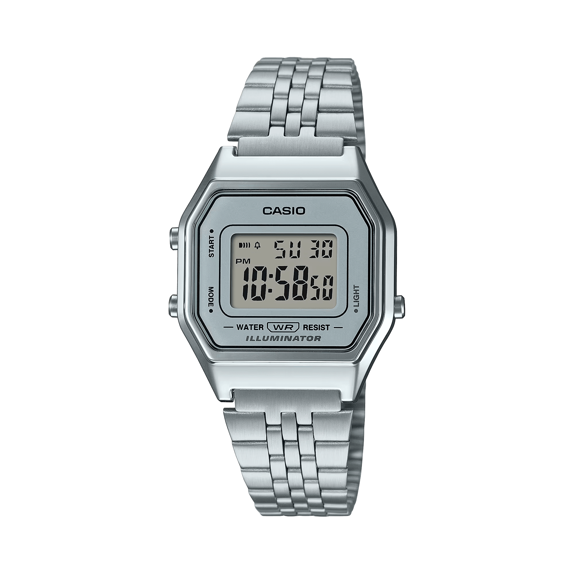 Casio Ladies Watch Digital Vintage Classic Grey Silver