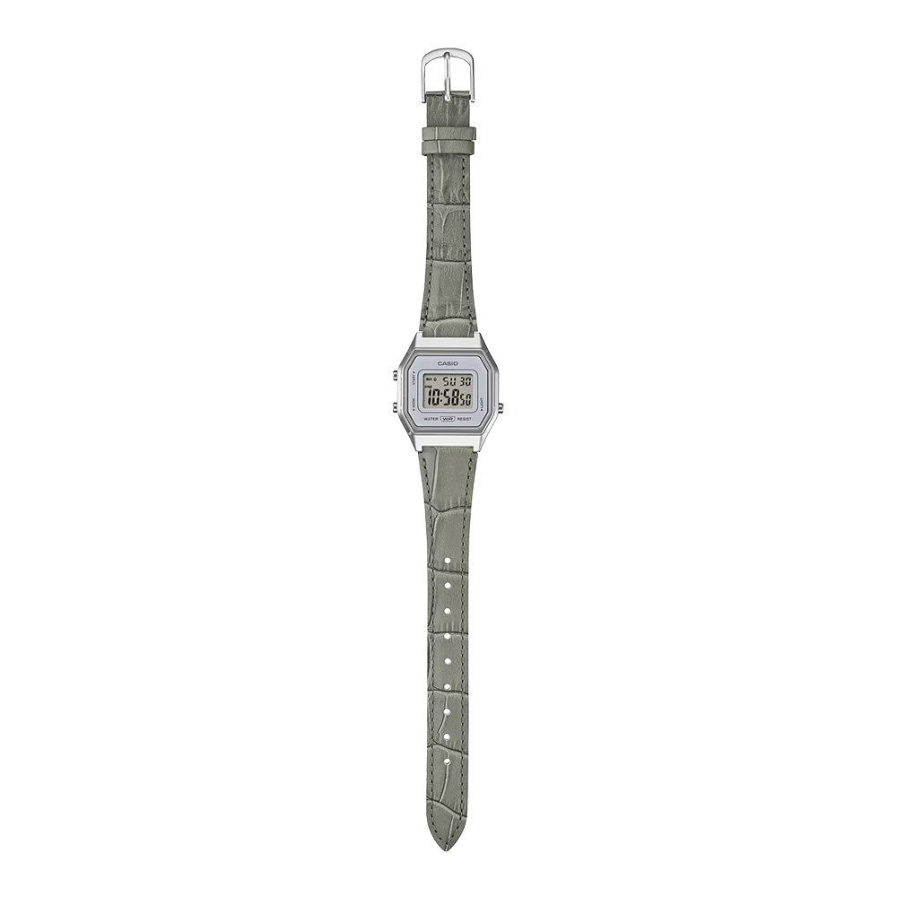 Casio Vintage Classic Ladies' Grey Leather Digital Watch