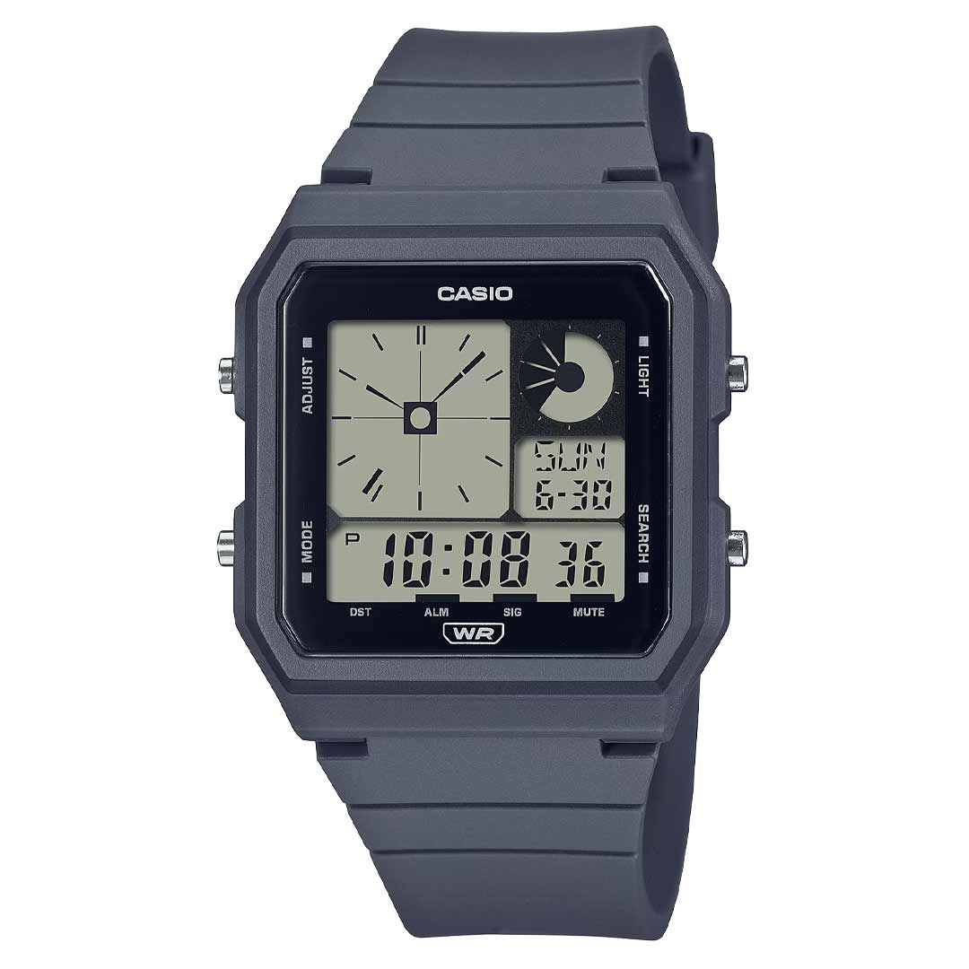 Casio Unisex Watch Retro Twin Digital Grey