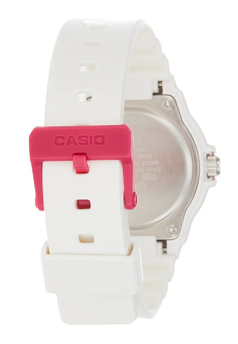 Casio Ladies Watch Analogue White Pink