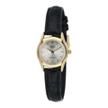 Casio Dress Ladies' Black Leather Analogue Gold Watch