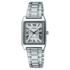 Casio Ladies' Rectangular Silver Watch