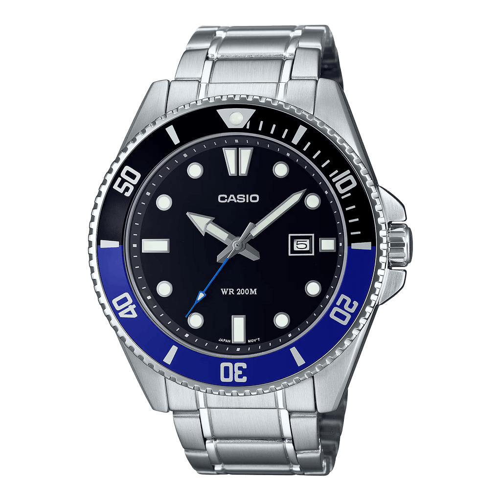 Casio Men's Standard Blue Black Diver Watch