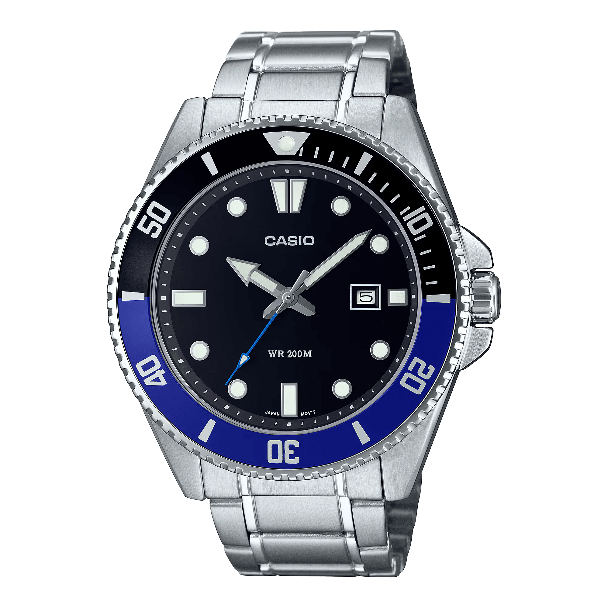 Casio Men's Standard Blue Black Diver Watch