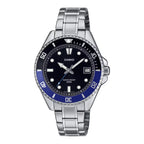 Casio Men's Watch Standard Sporty Black Blue Bracelet