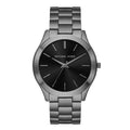 Michael Kors Men's Gunmetal 44mm Watch And Jet Set Charm Leather Wallet Gift Set