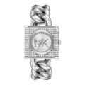 Michael Kors Ladies Silver Tone Chain Square Watch 25mm