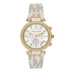 Michael Kors Ladies Watch Parker Chronograph 39mm White Gold