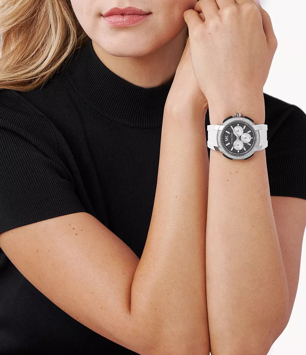 Michael Kors Ladies Watch Sidney Multifunction 42mm Black White