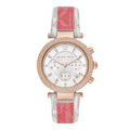 Michael Kors Ladies Watch Parker Chronograph 39mm White Rose Gold
