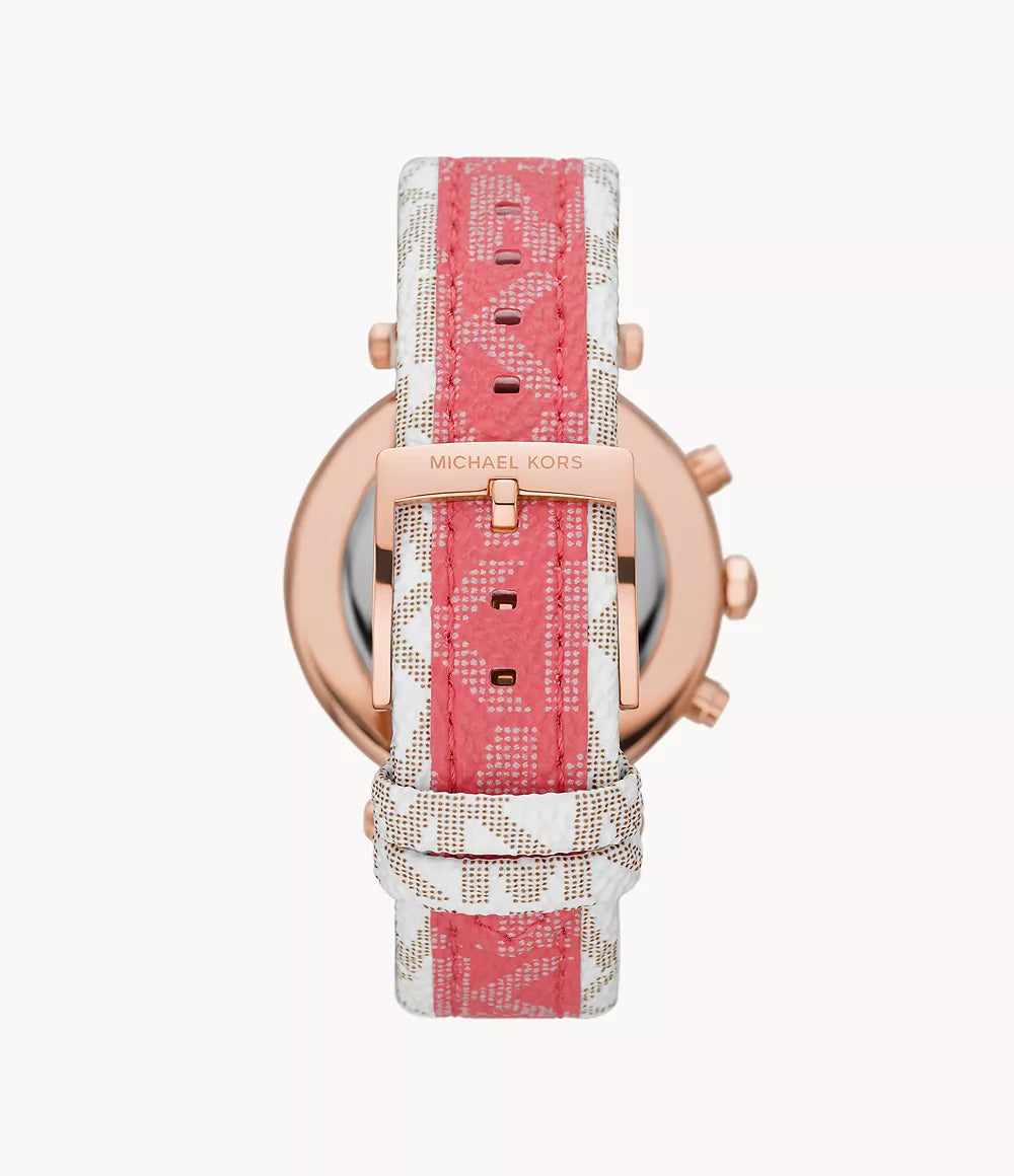 Michael Kors Ladies Watch Parker Chronograph 39mm White Rose Gold