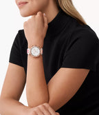 Michael Kors Ladies Watch Parker Chronograph 39mm White Rose Gold