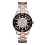 Michael Kors Ladies Watch Runway 40mm Black Rose Gold