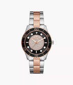 Michael Kors Ladies Watch Runway 40mm Black Rose Gold