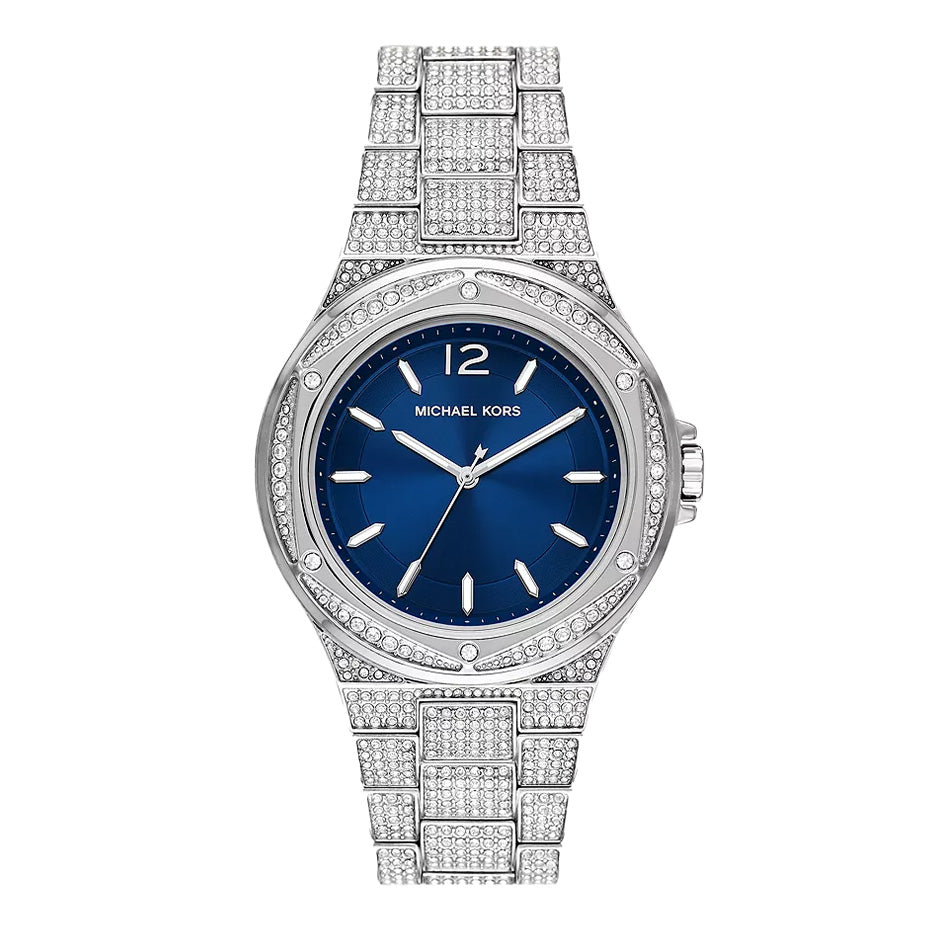 Michael Kors Ladies Watch Lennox 41mm Blue Silver