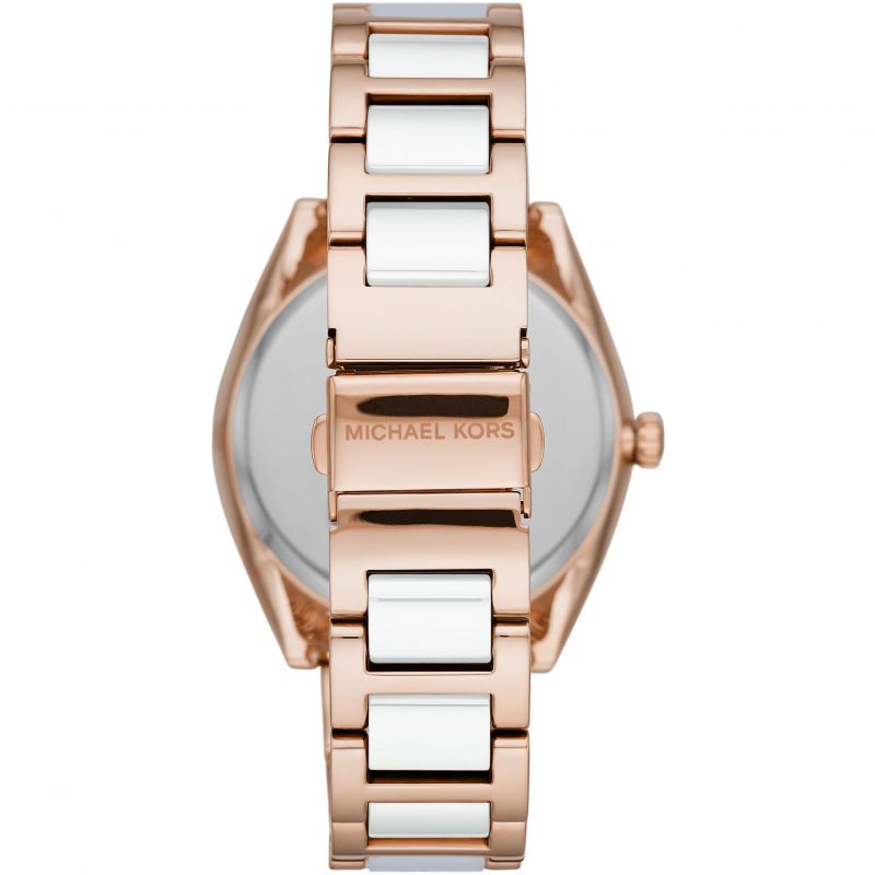 Michael Kors Ladies Watch Janelle 42mm Rose Gold White