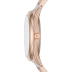 Michael Kors Ladies Watch Janelle 42mm Rose Gold White