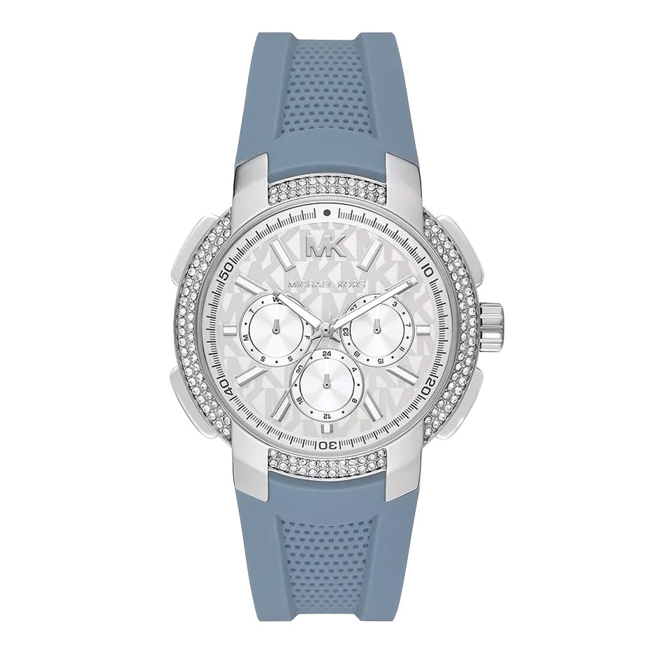 Michael Kors Ladies Watch Sidney Multifunction 42mm White Blue