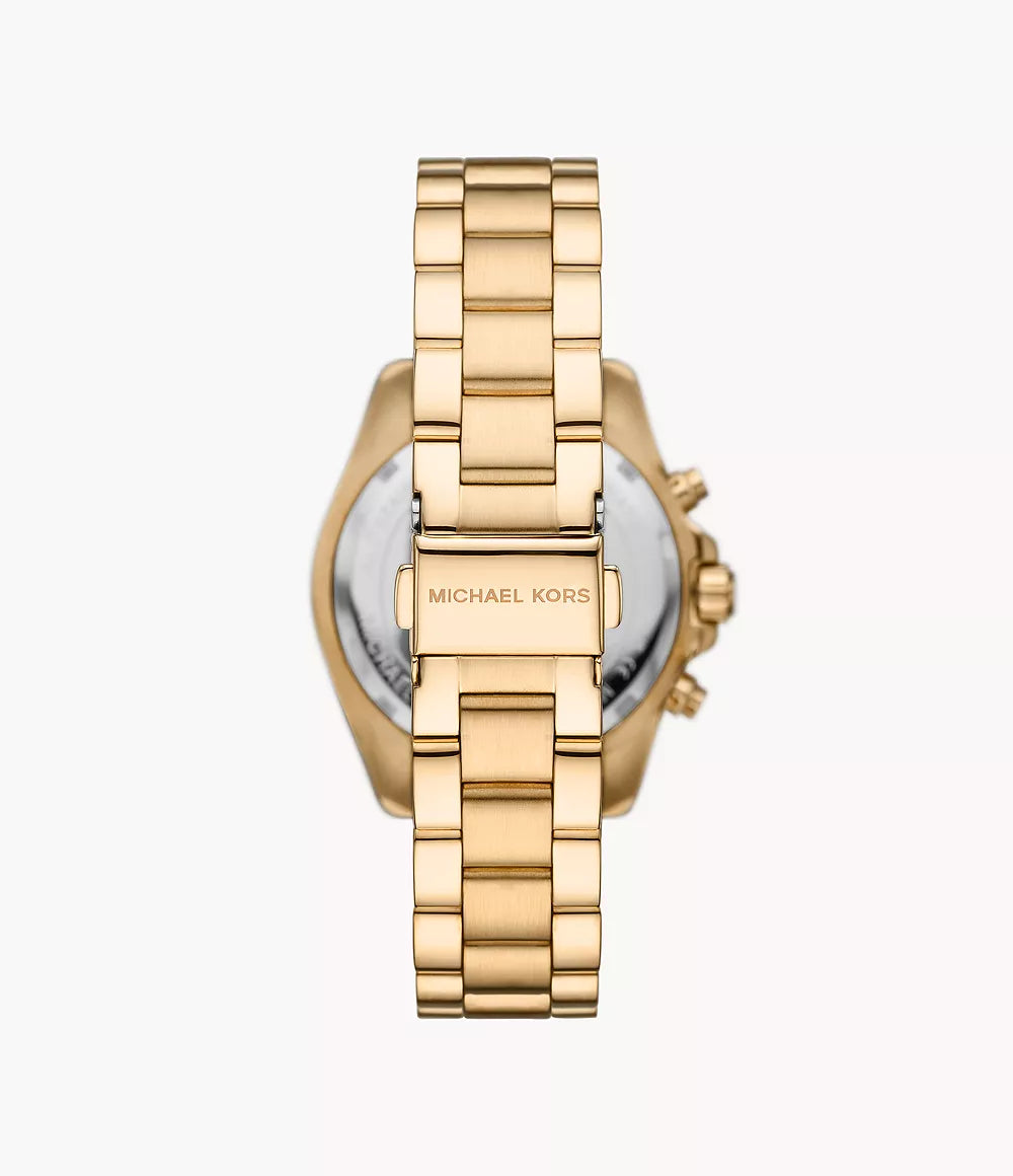 Michael Kors Ladies Watch Bradshaw Chronograph 36mm Green Gold