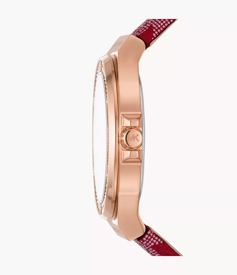 Michael Kors Ladies Watch Lennox 37mm White Red