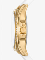 Michael Kors Ladies Watch Mini Pilot 36mm White Gold