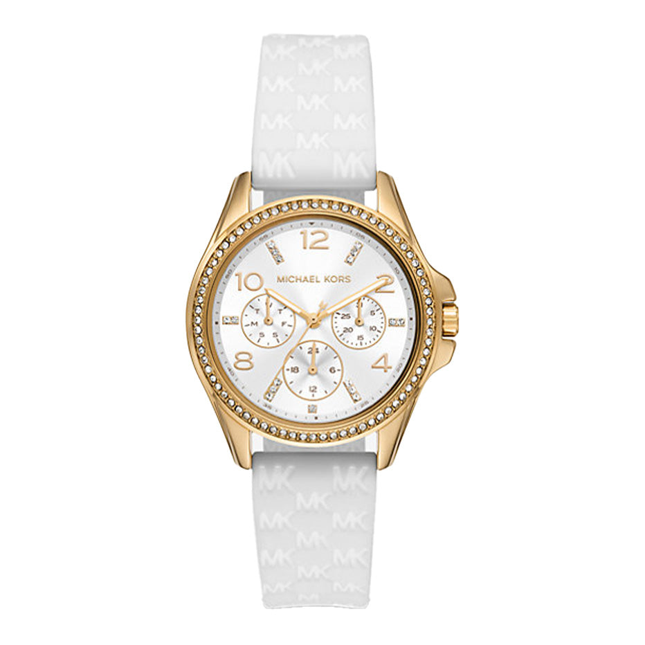 Michael Kors Ladies Watch Mini Pilot 36mm White Gold