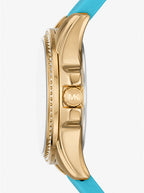 Michael Kors Ladies Watch Mini Pilot 36mm Blue Gold