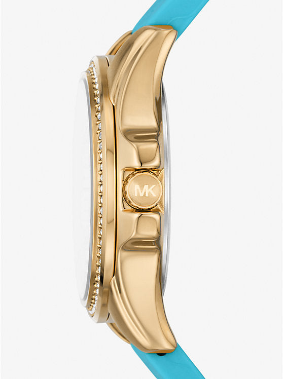 Michael Kors Ladies Watch Mini Pilot 36mm Blue Gold