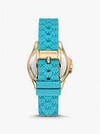 Michael Kors Ladies Watch Mini Pilot 36mm Blue Gold