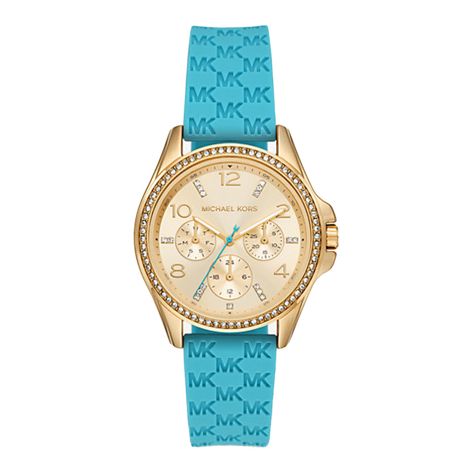 Michael Kors Ladies Watch Mini Pilot 36mm Blue Gold