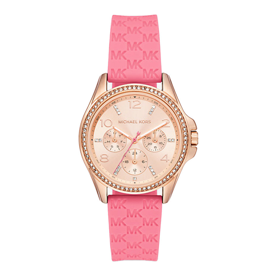 Michael Kors Ladies Watch Mini Pilot 36mm Pink Rose Gold