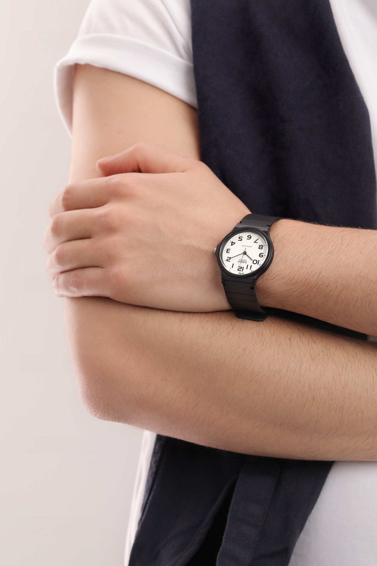 Casio Watch Black White Big Numbers
