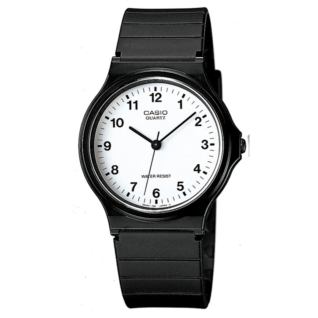 Casio Watch Black White Small Numbers