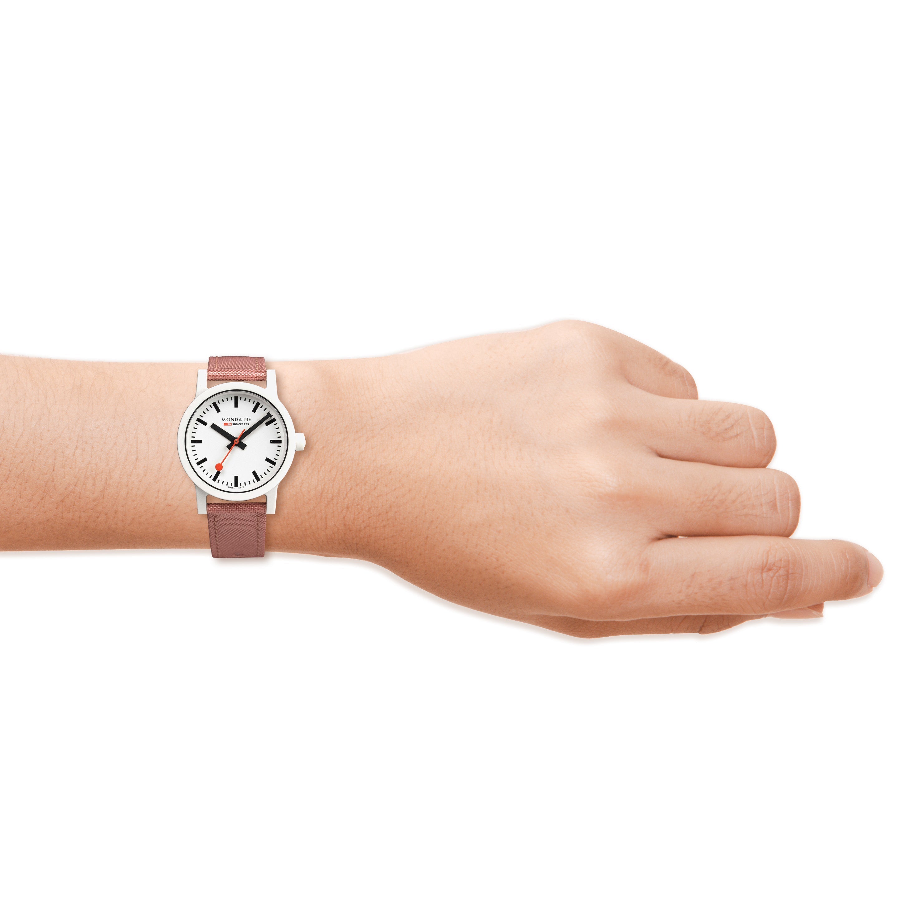 Mondaine Ladies Watch Essence White Pink