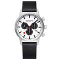 Mondaine Neo Panda Chronograph 41mm Vegan Leather Watch