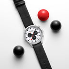 Mondaine Neo Panda Chronograph 41mm Vegan Leather Watch