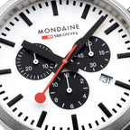 Mondaine Neo Panda Chronograph 41mm Vegan Leather Watch