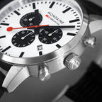 Mondaine Neo Panda Chronograph 41mm Vegan Leather Watch