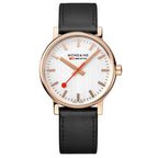 Mondaine Watch EVO2 Rose Gold Black