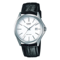 Casio Men's White Leather Quartz Watch