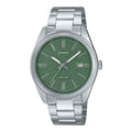 Casio Matte Men's Green Silver Watch