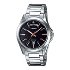 Casio Day Date Men's Black Silver Watch