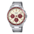 Casio Chrono Men's Cream Analogue Watch