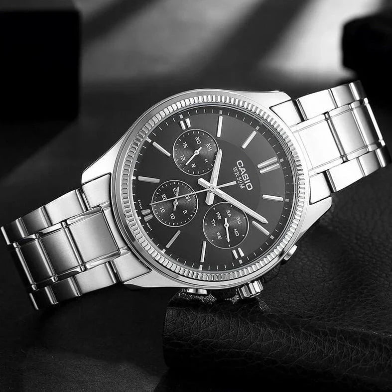 Casio Chrono Men's Black Analogue Watch