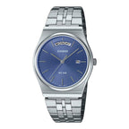 Casio Vintage Day Date Unisex Blue Silver Watch